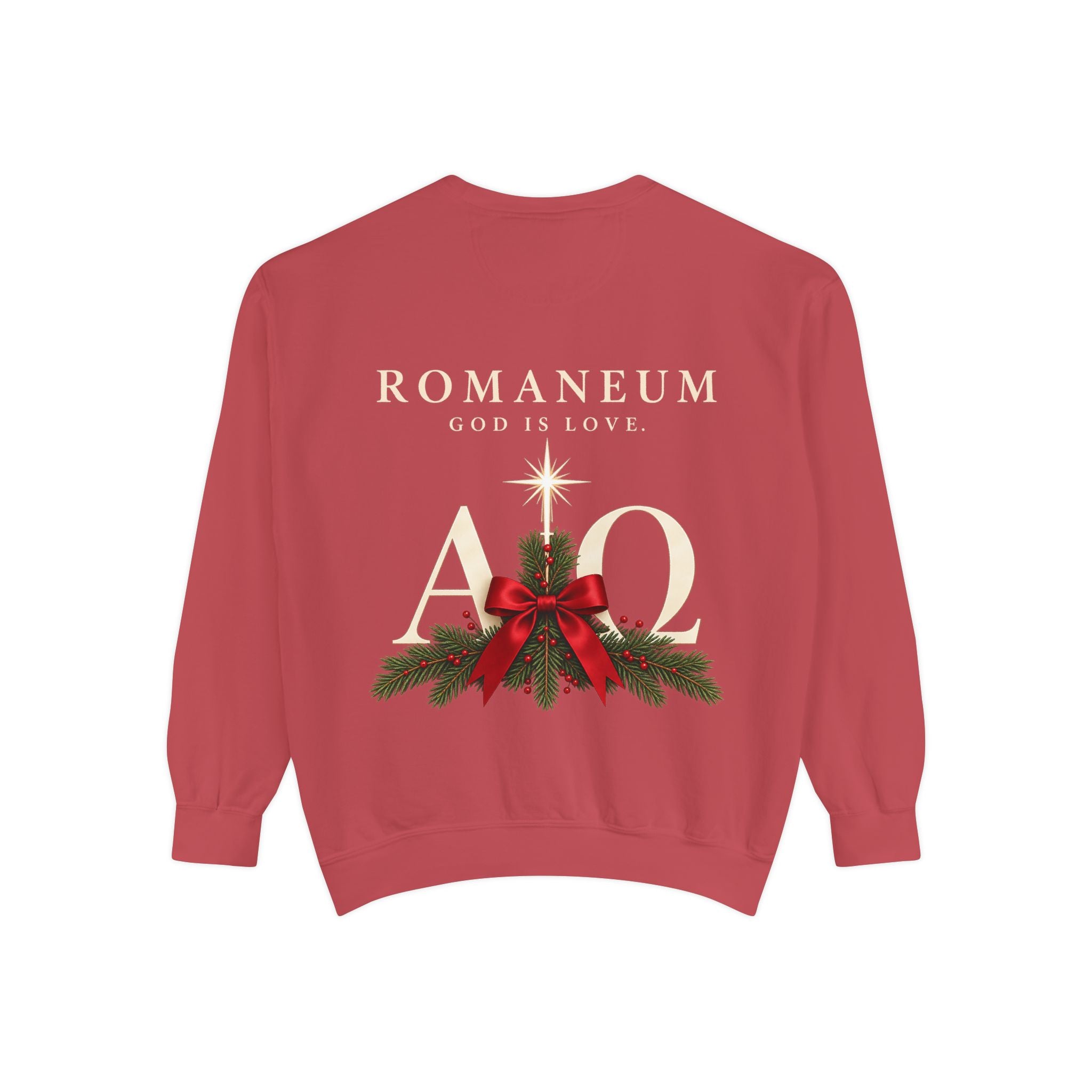 Christmas Alpha Omega Sweatshirt — Romaneum 'God Is Love' Holiday Crewneck