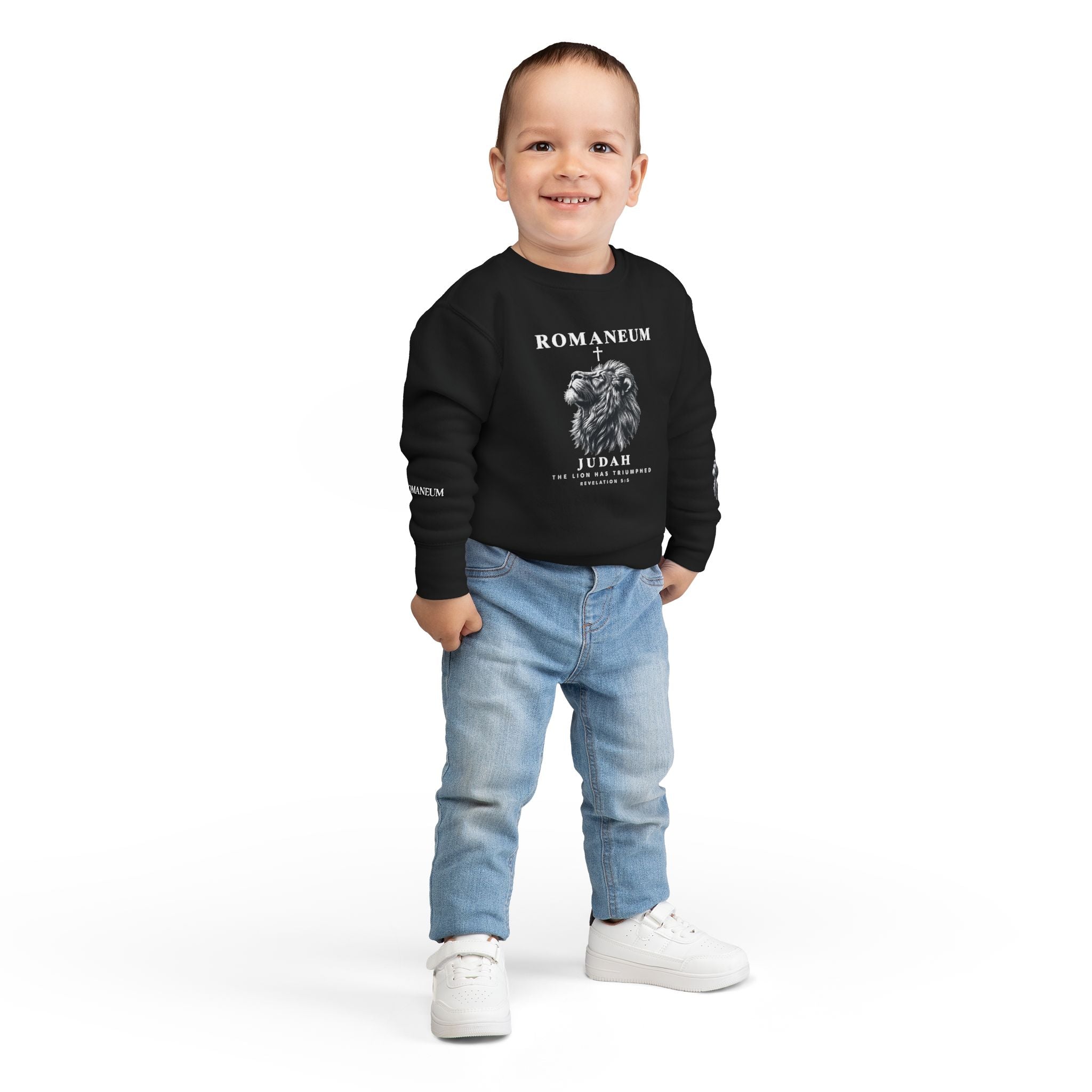 Toddler Sweatshirt - Romaneum Judah Lion Graphic Kids Crewneck