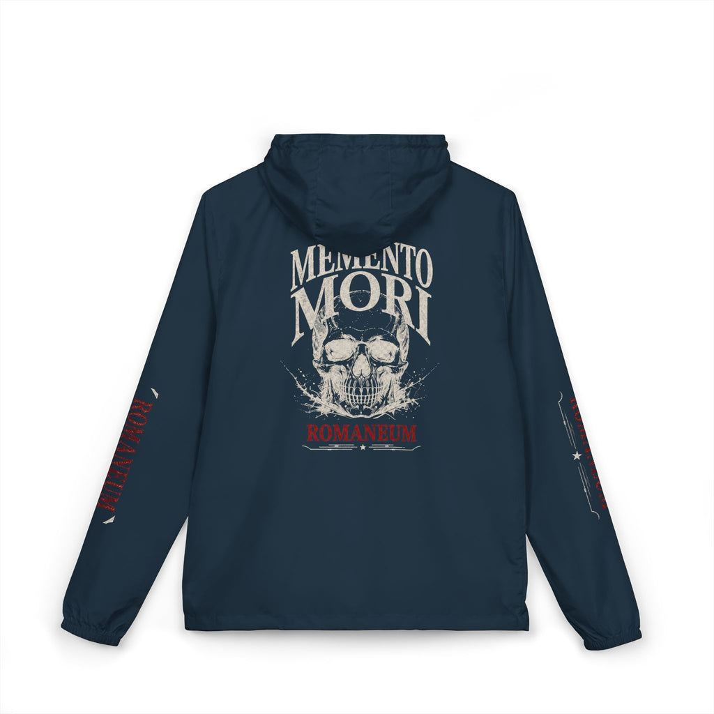 Memento Mori Skull Windbreaker Jacket — Romanum Gothic Hooded Windbreaker