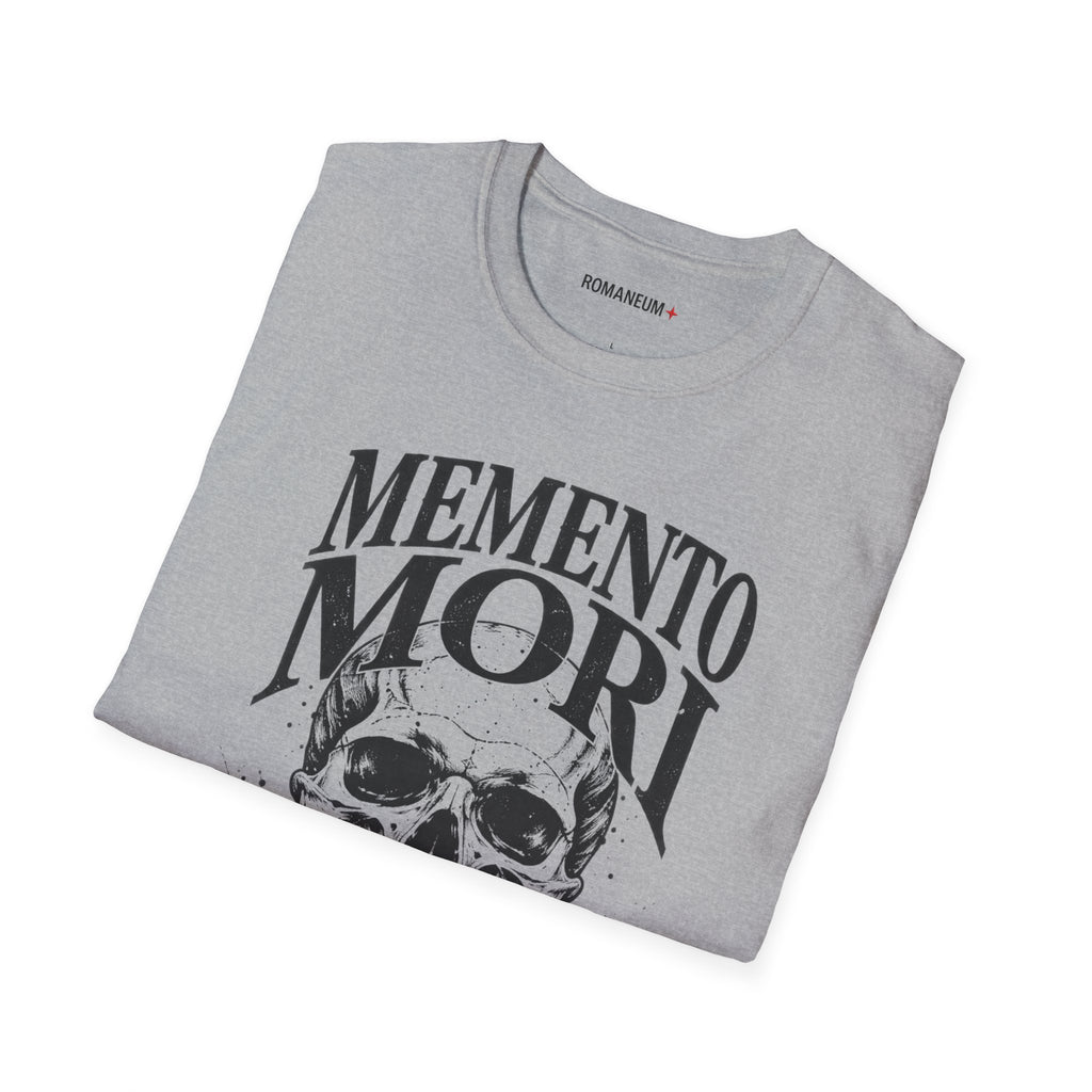 Memento Mori Skull T-Shirt — Gothic Reminder Tee with Romaneum Skull Design