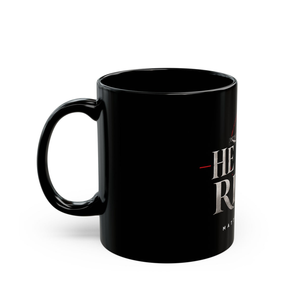 He Is Risen Black Mug – Matthew 28:6 Easter Coffee Cup