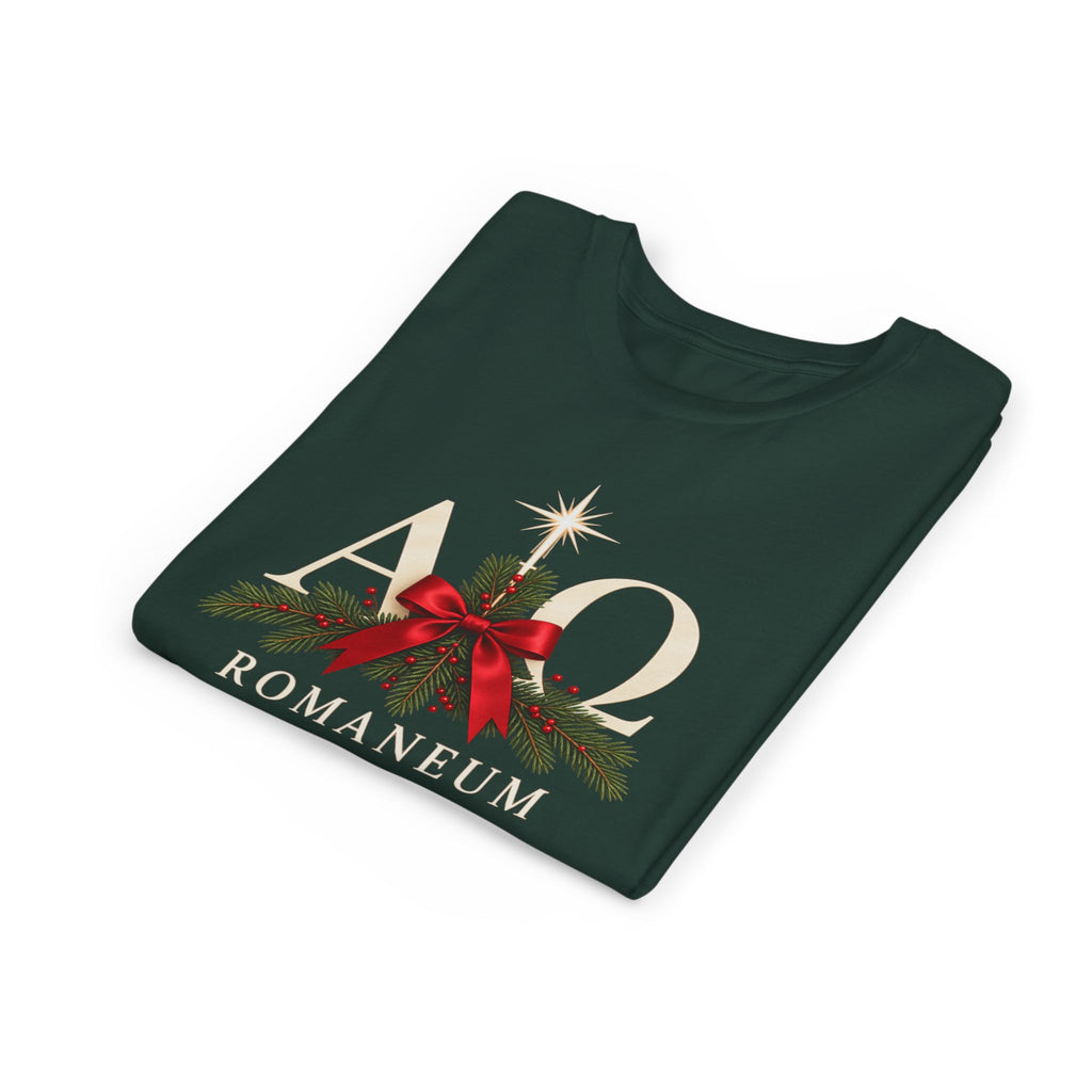 Youth Tee — Romaneum Alpha Omega Christmas Design