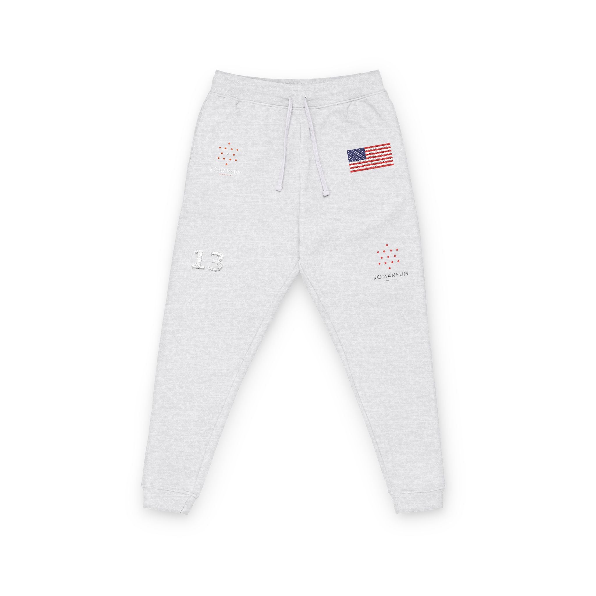 Embroidered American Flag Jogger | Number 13 Fleece Sweatpants