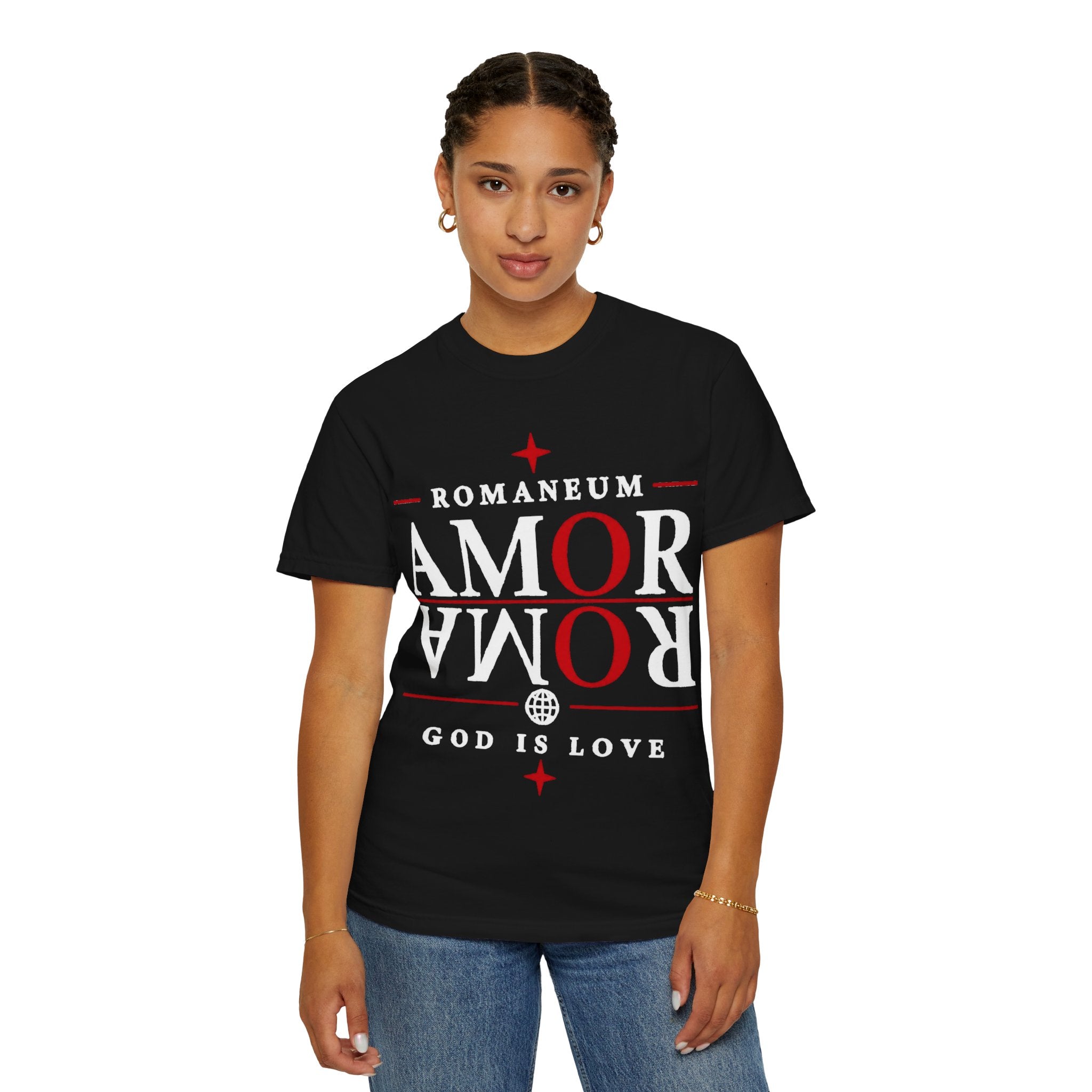 AMOR ROMA Tee — "God Is Love" Graphic T-Shirt