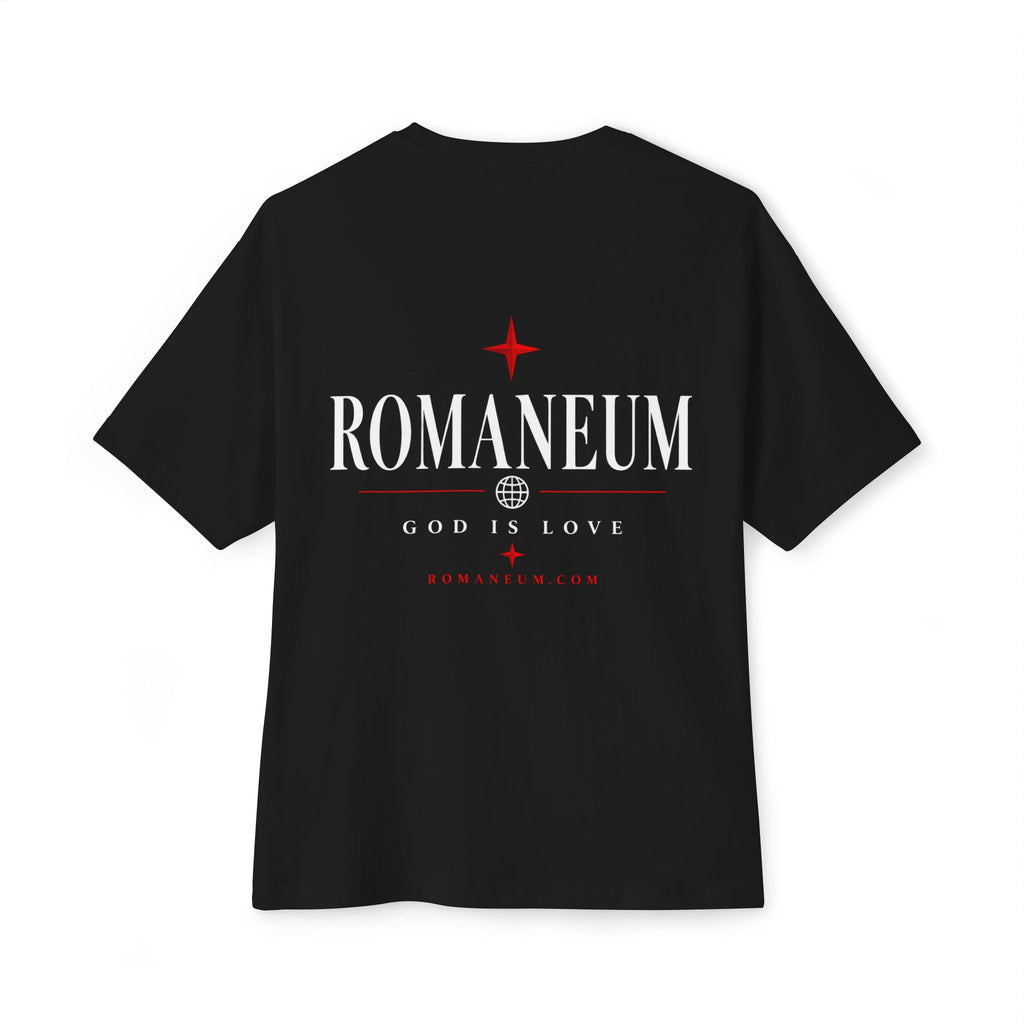 Amor Romanum Tee — 'Amor' Mirrored Graphic Boxy T‑Shirt