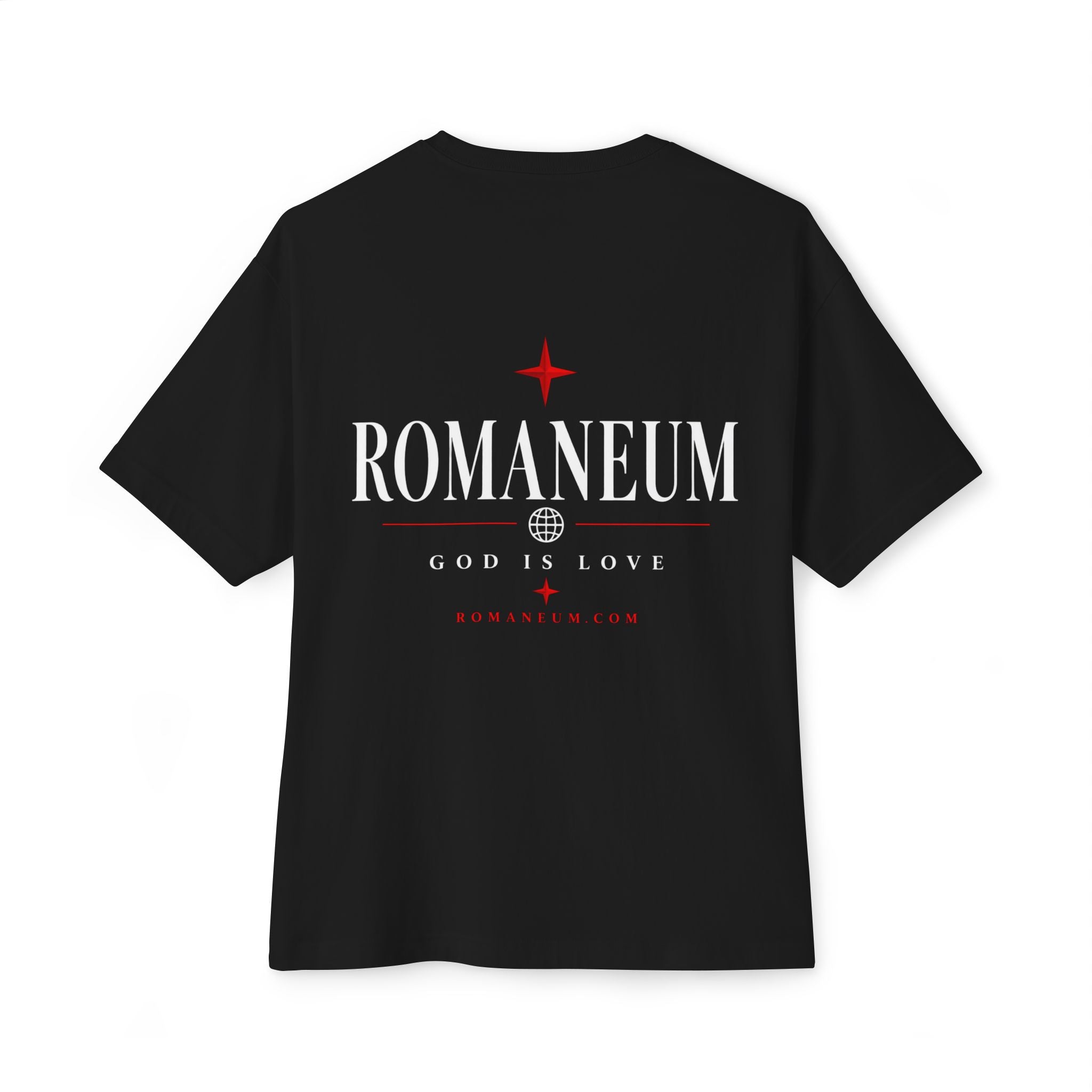 Amor Romanum Tee — 'Amor' Mirrored Graphic Boxy T‑Shirt