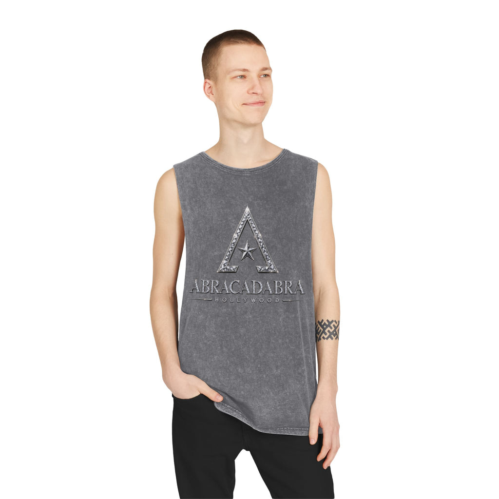 Abracadabra Stonewash Tank Top — Vintage Magic Graphic Tank