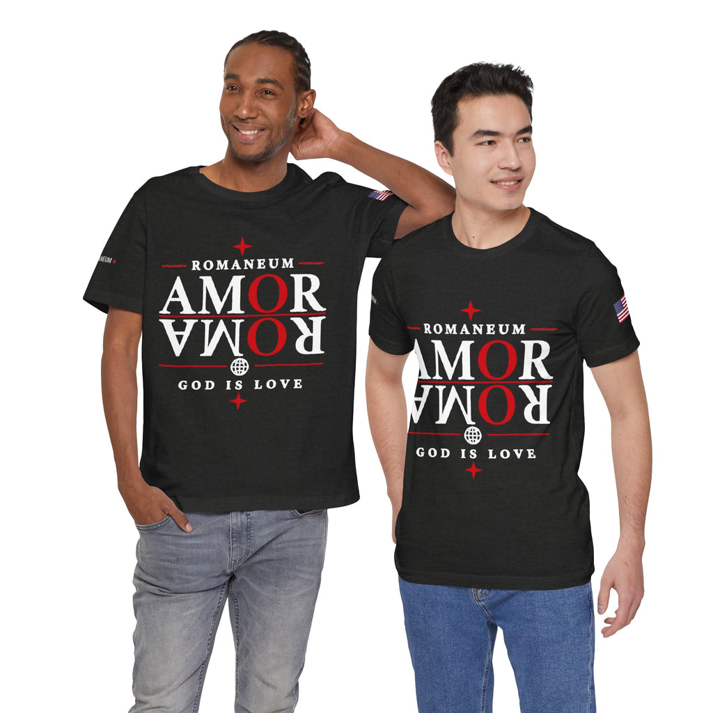 Romaneum 'AMOR/ROMA' God Is Love Graphic Tee