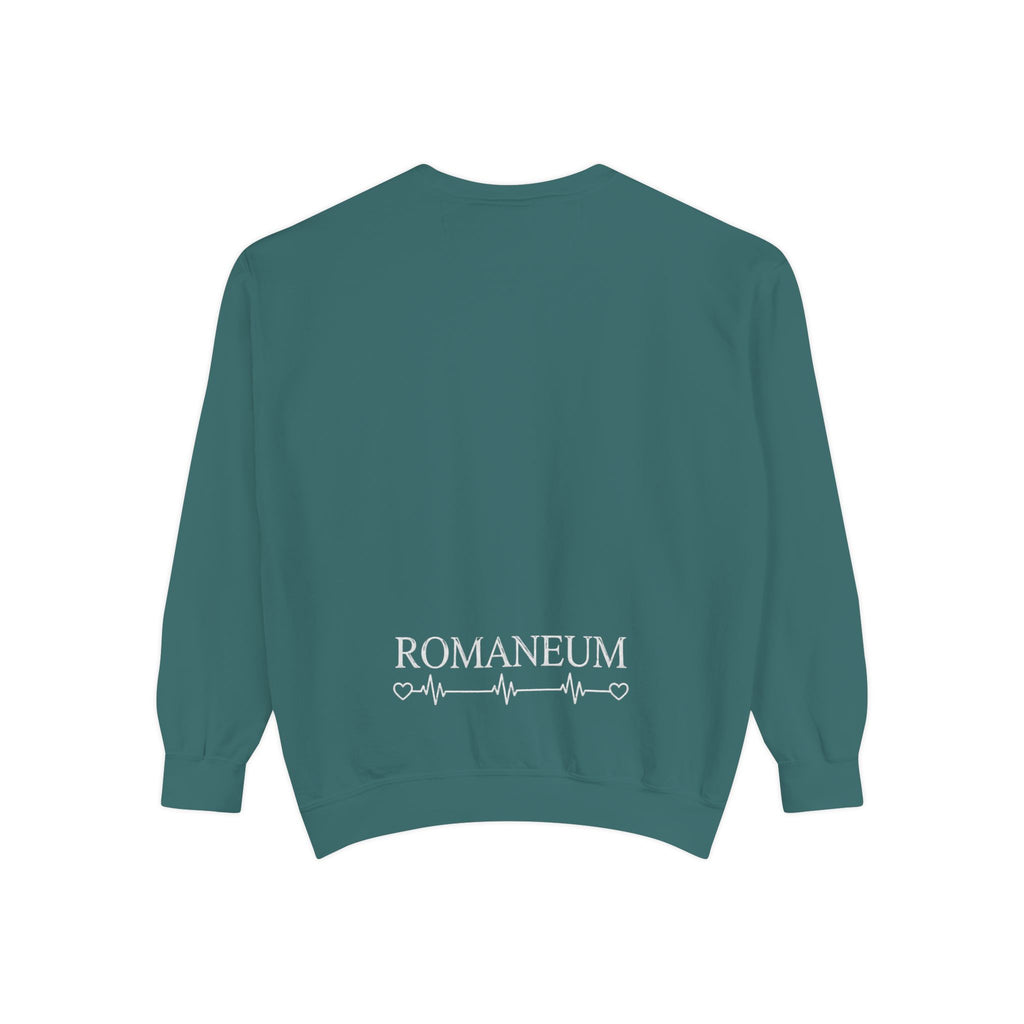 Alpha Omega Heart design sweatshirt | God is Love 1 John 4:8 RomanEum