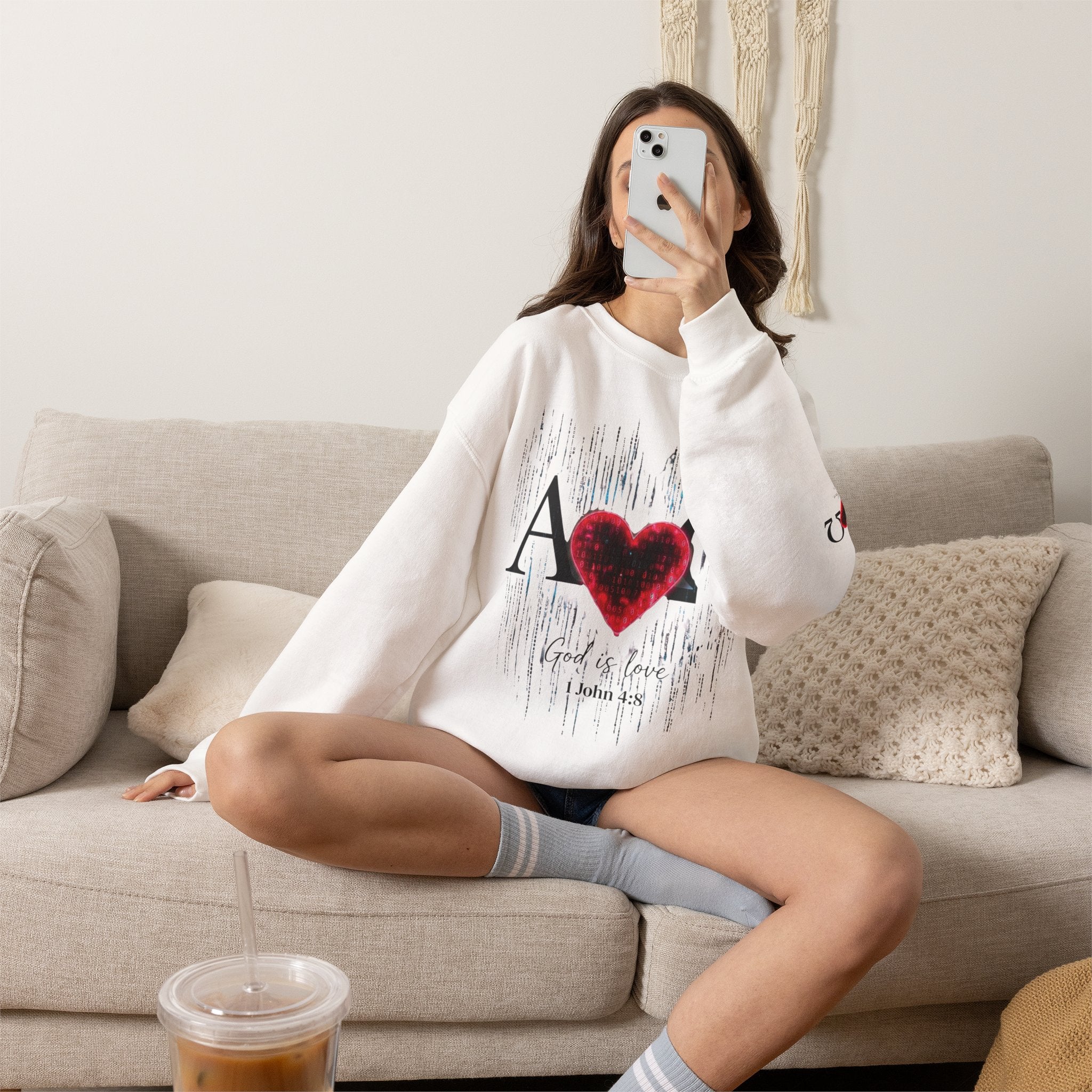 Alpha Omega Heart Sweatshirt ROMANEUM