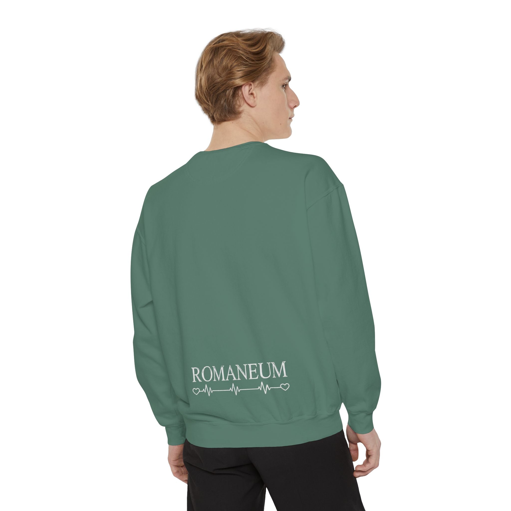 Alpha Omega Heart design sweatshirt | God is Love 1 John 4:8 RomanEum