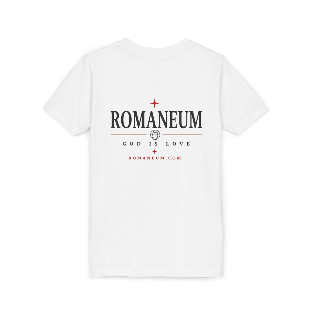 Youth Tee — ROMANEUM “AMOR / ROMA” God Is Love Graphic