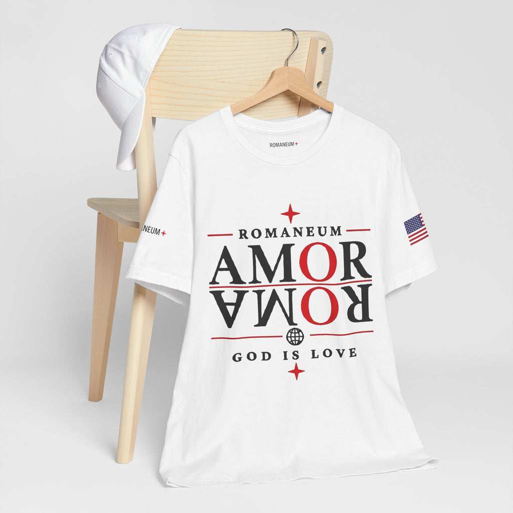 Romaneum 'AMOR/ROMA' God Is Love Graphic Tee