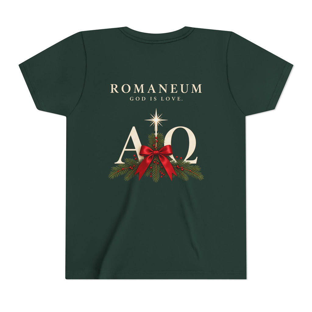Youth Tee — Romaneum Alpha Omega Christmas Design