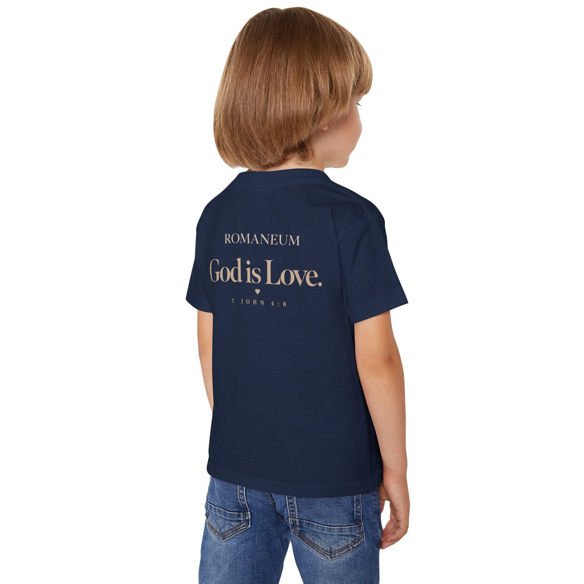 Toddler T-Shirt — "To Live Is Christ" Christian Scripture Tee (God Is Love)