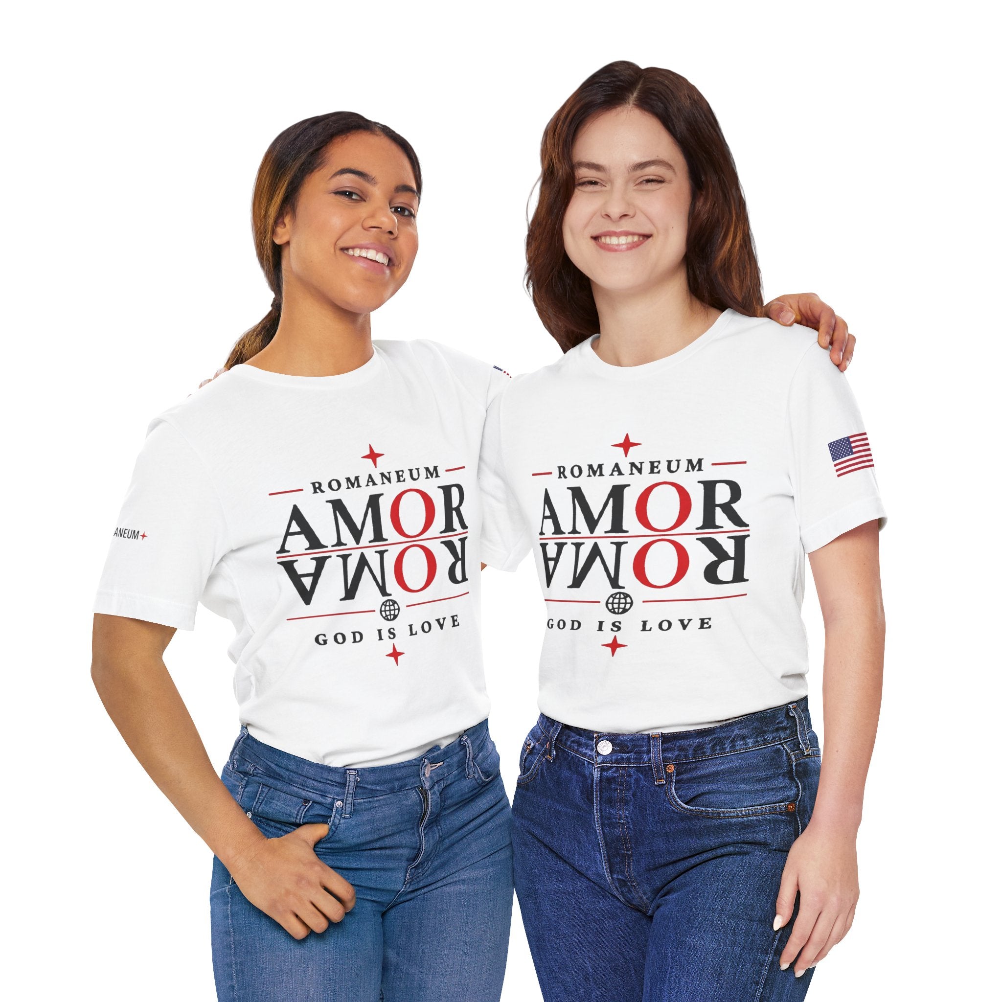 Romaneum 'AMOR/ROMA' God Is Love Graphic Tee