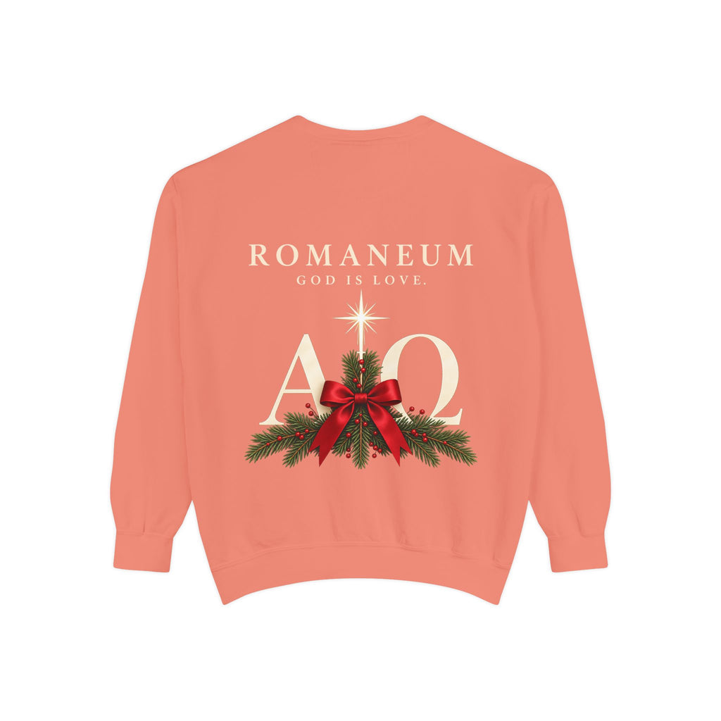 Christmas Alpha Omega Sweatshirt — Romaneum 'God Is Love' Holiday Crewneck