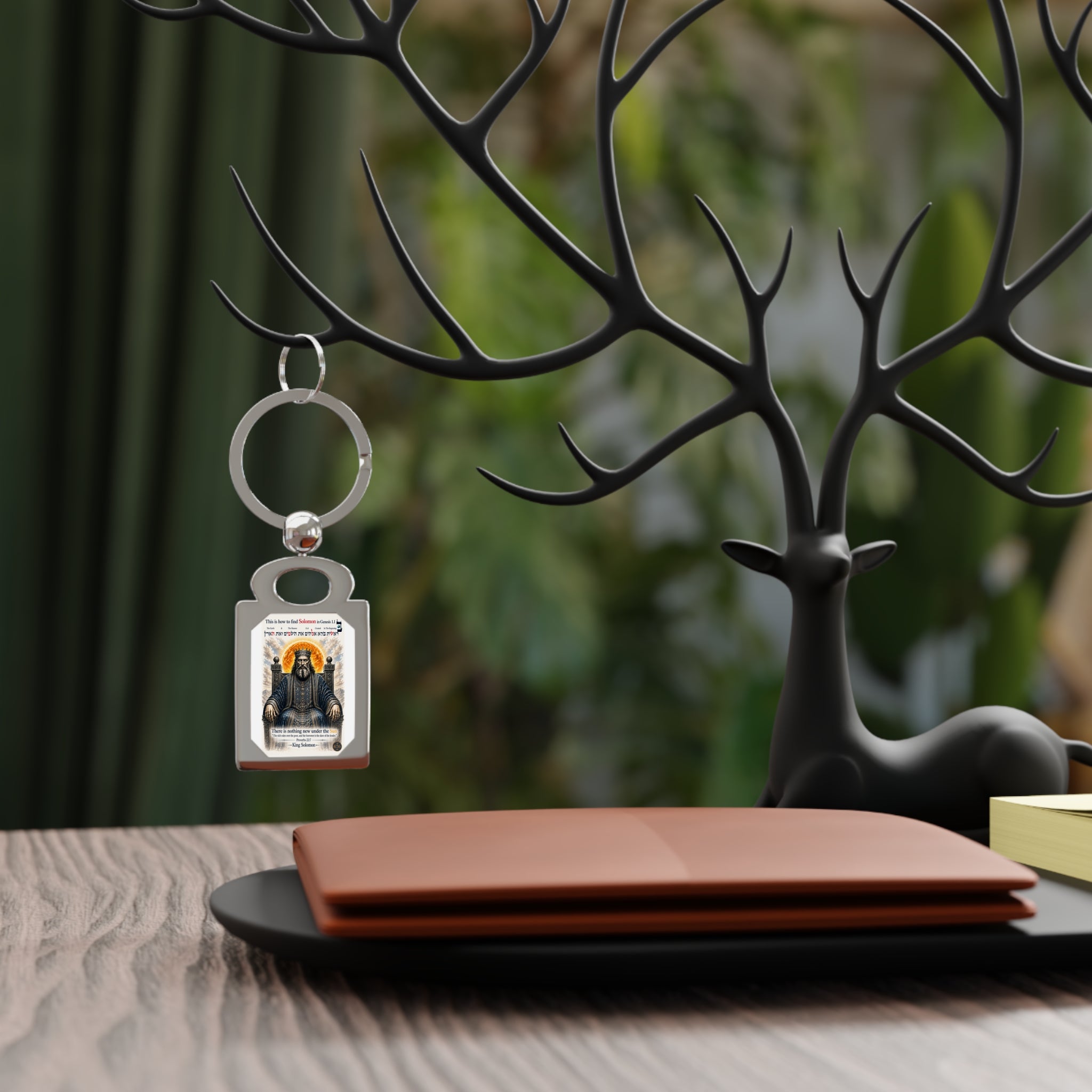 Rectangular Photo Keyring — Religious Guardian Image Keychain