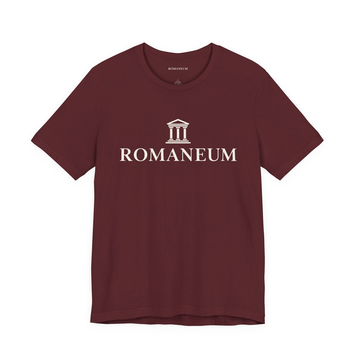 Romaneum Classic Logo T‑Shirt — Minimal Roman Architecture Tee