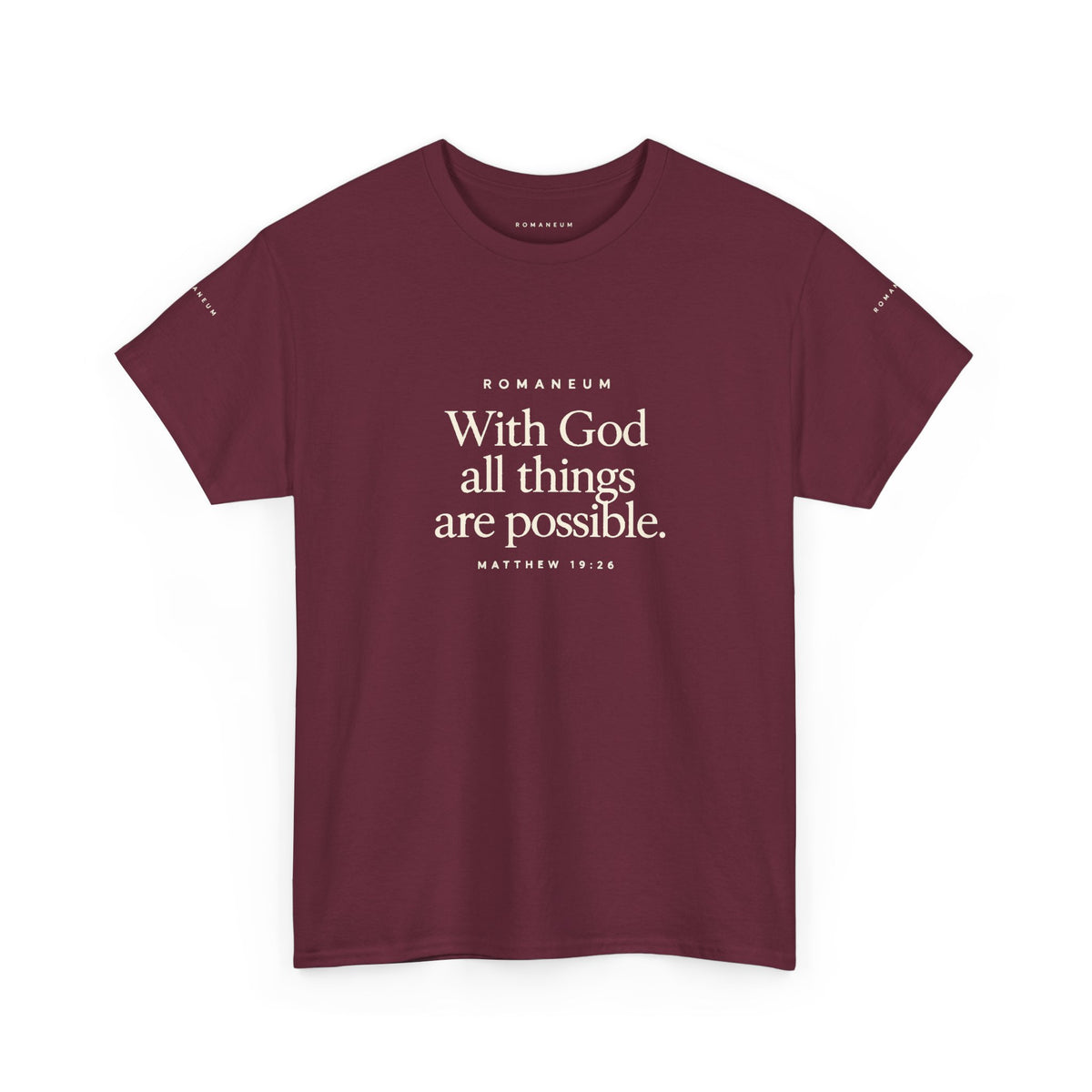 Faith Graphic Tee — "With God All Things Are Possible" T‑Shirt