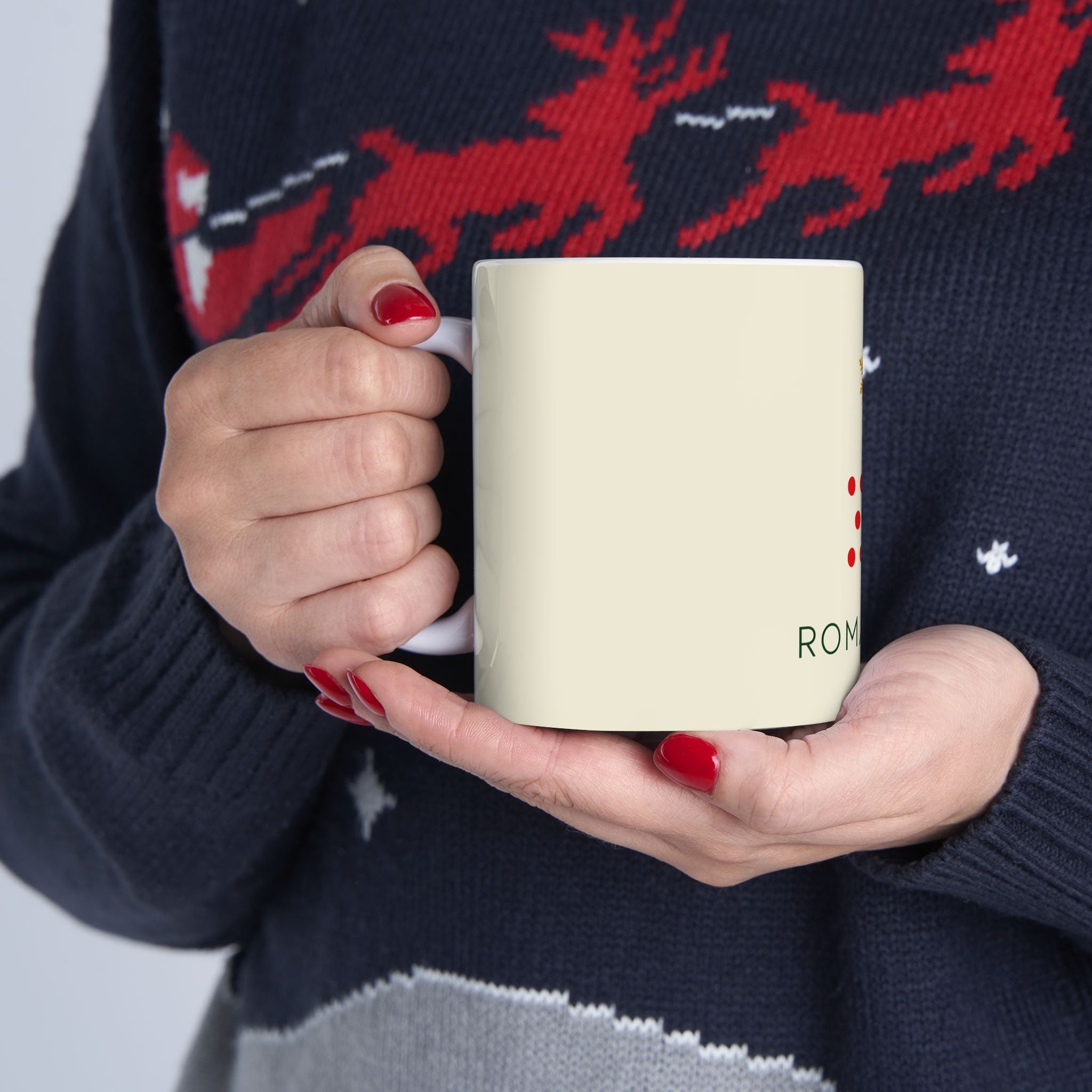 Romaneum Christmas Ceramic Mug — Classic Branded Coffee Cup (11oz, 15oz)