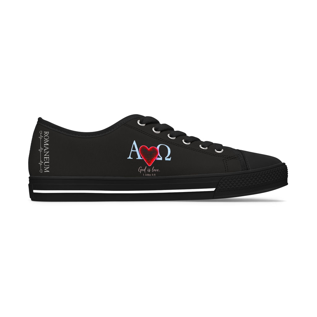 Alpha Omega Heart Sneakers | Christian Faith Low Top Shoes