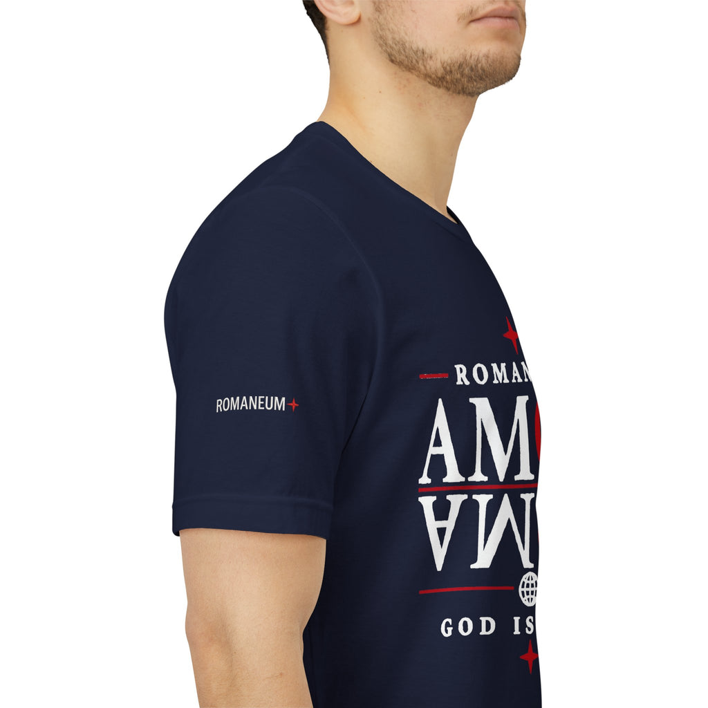 Romaneum 'AMOR/ROMA' God Is Love Graphic Tee