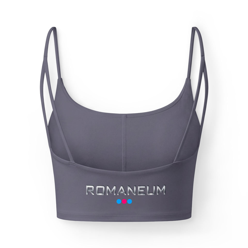 Luxe Crop Bra — ROMANEUM Neon Heart Logo