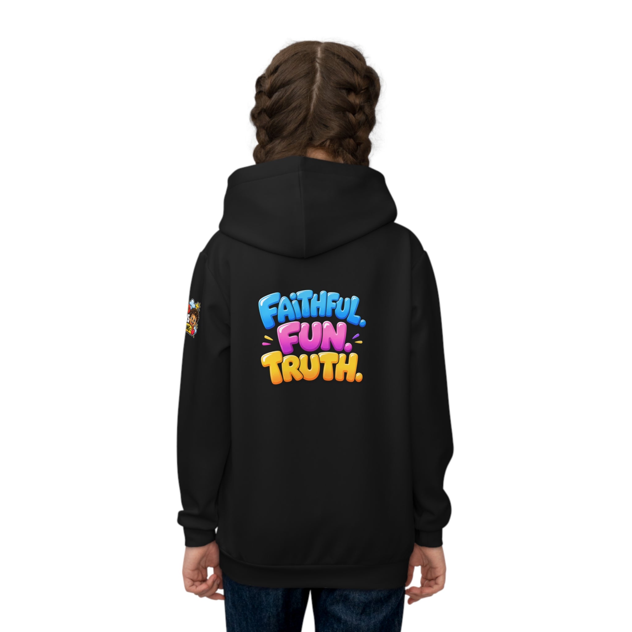 Children's Hoodie - "God Is Good" Colorful Faith Hoodie (Faithful, Fun, Truth)