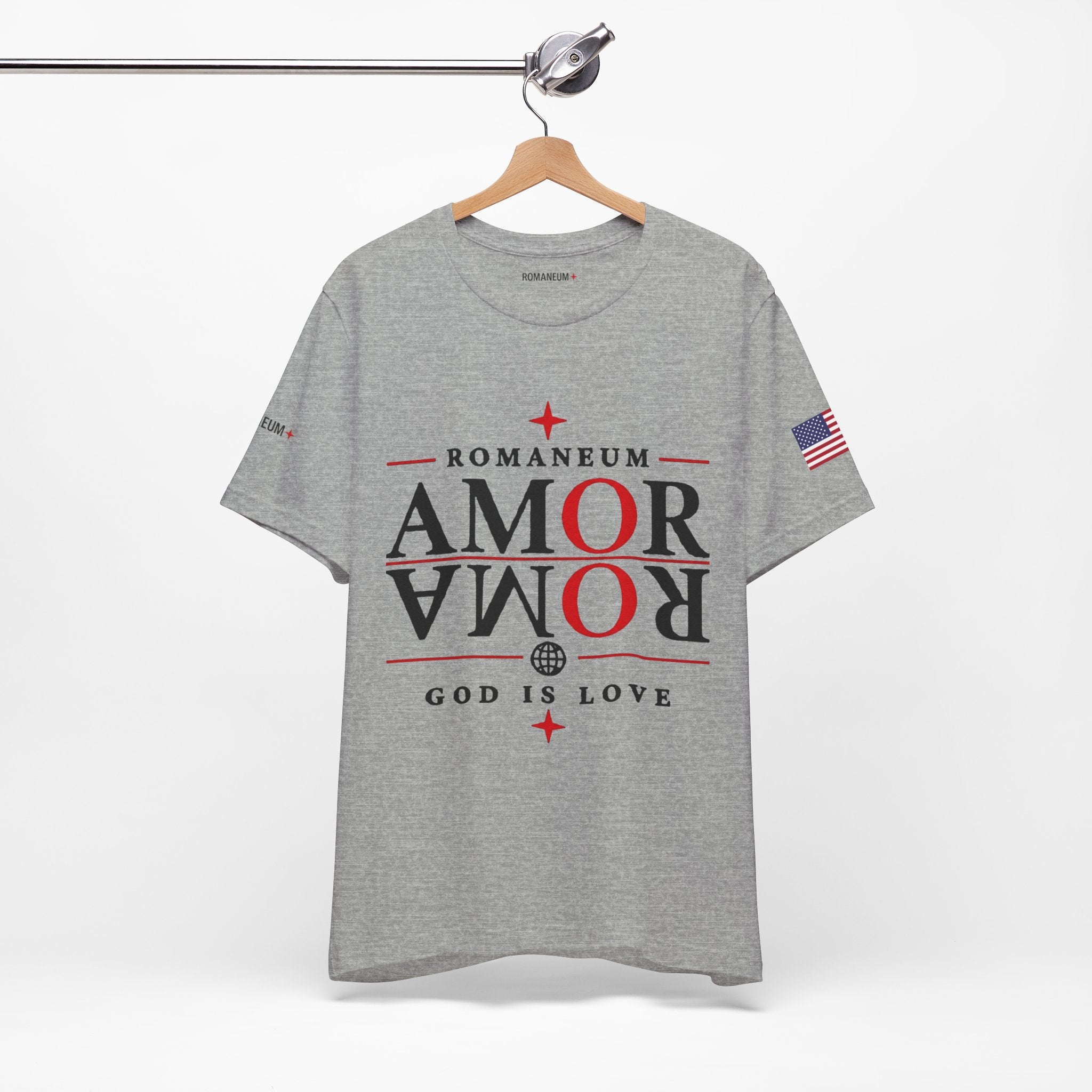 Romaneum 'AMOR/ROMA' God Is Love Graphic Tee