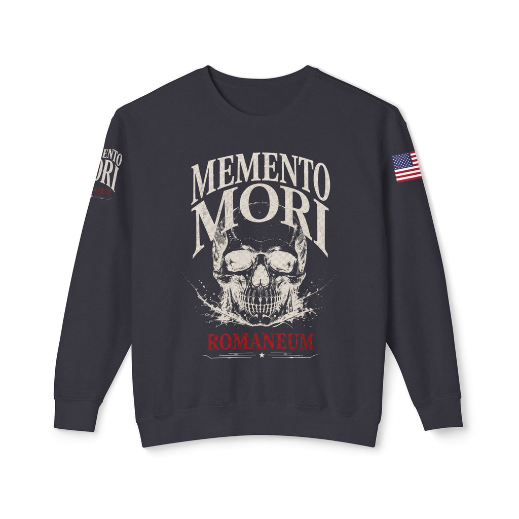 Memento Mori Crewneck Sweatshirt — Gothic Skull Romaneum Design