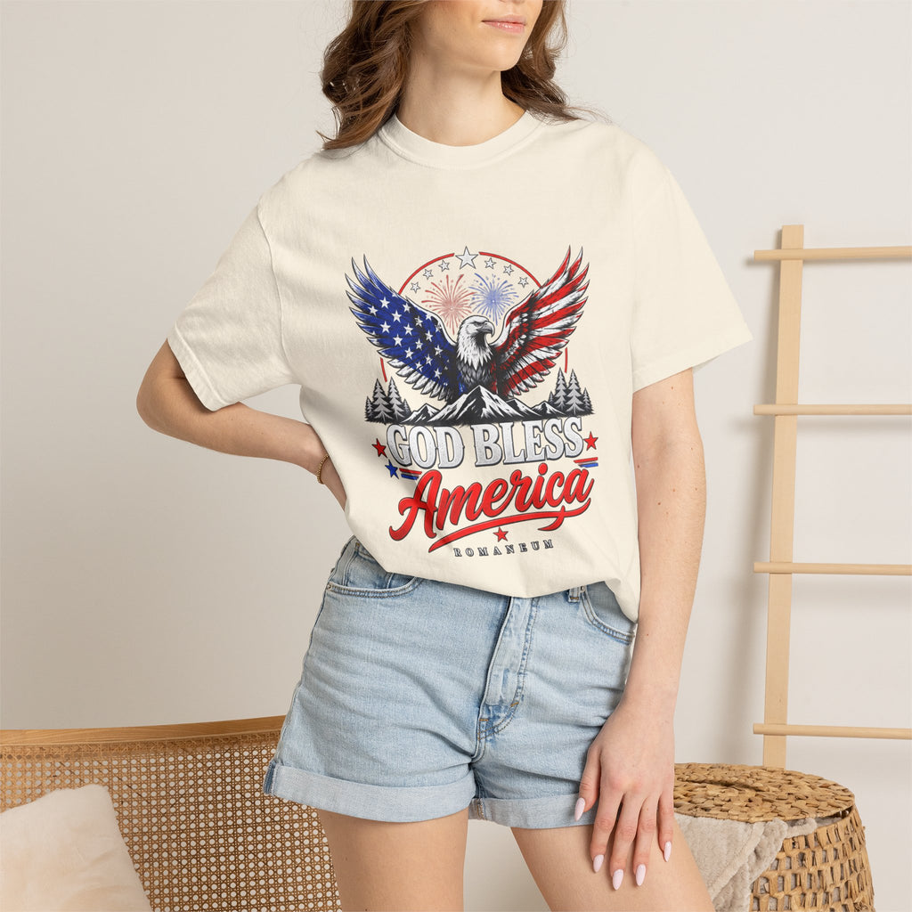 God Bless America Eagle T-Shirt — Patriotic USA Flag Graphic Tee