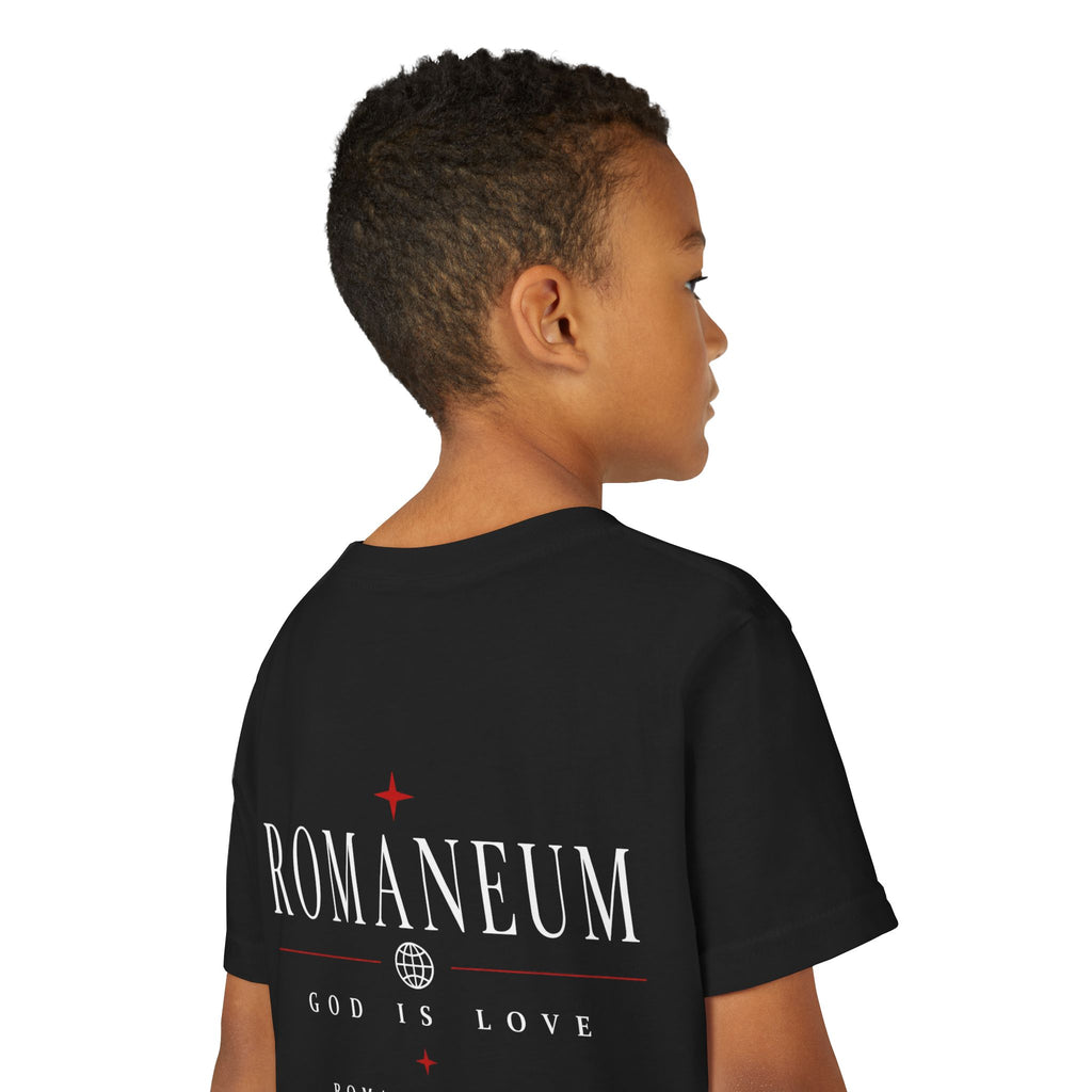 Youth Tee — ROMANEUM “AMOR / ROMA” God Is Love Graphic