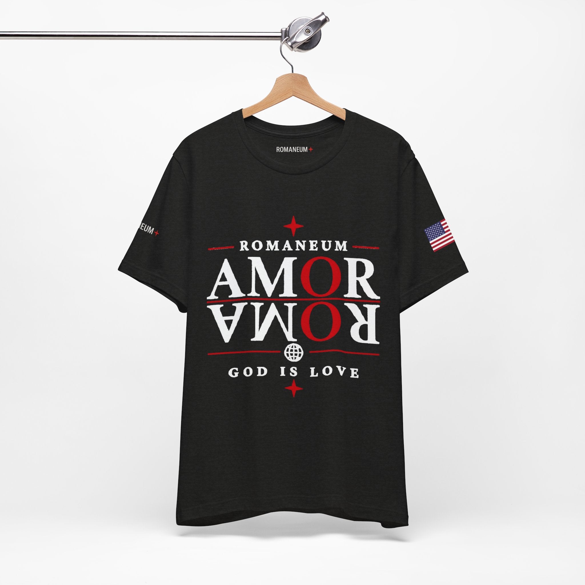Romaneum 'AMOR/ROMA' God Is Love Graphic Tee