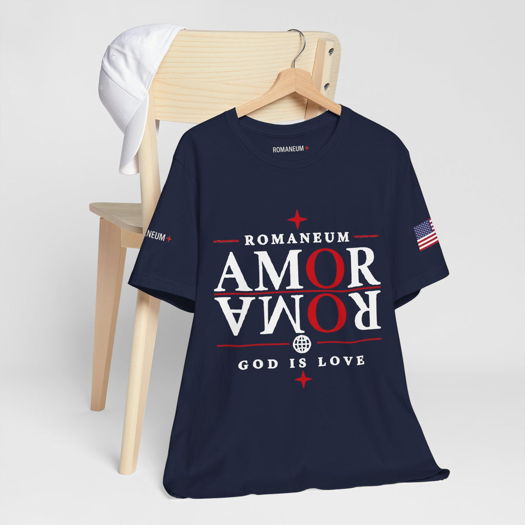 Romaneum 'AMOR/ROMA' God Is Love Graphic Tee