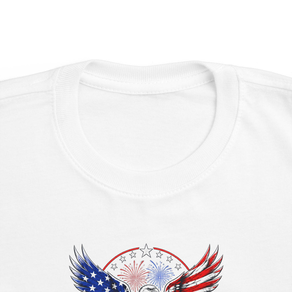 Toddler Tee - 'God Bless America' Patriotic Eagle Kids Shirt