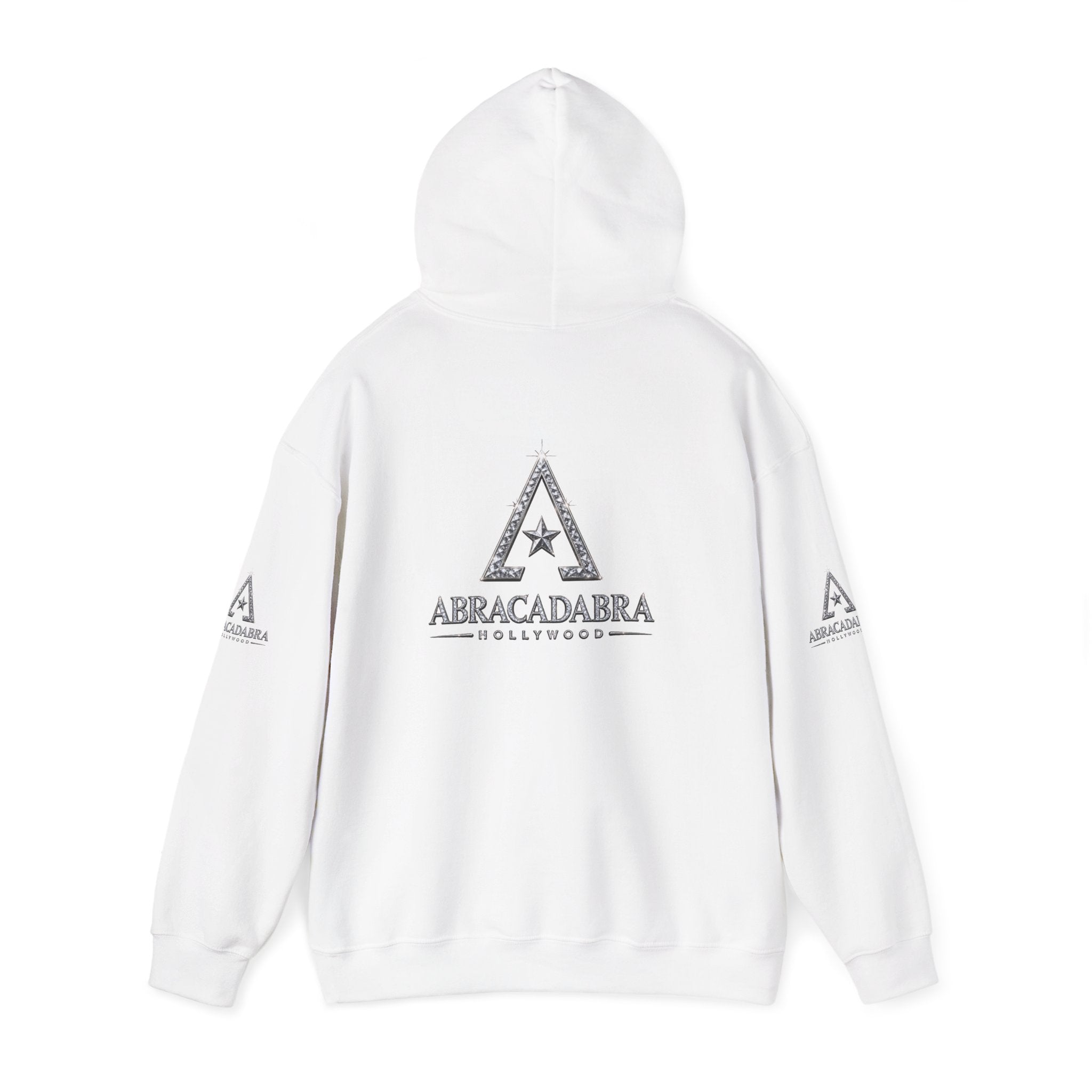Abracadabra Triangle Logo Hoodie — Mystical Graphic Pullover
