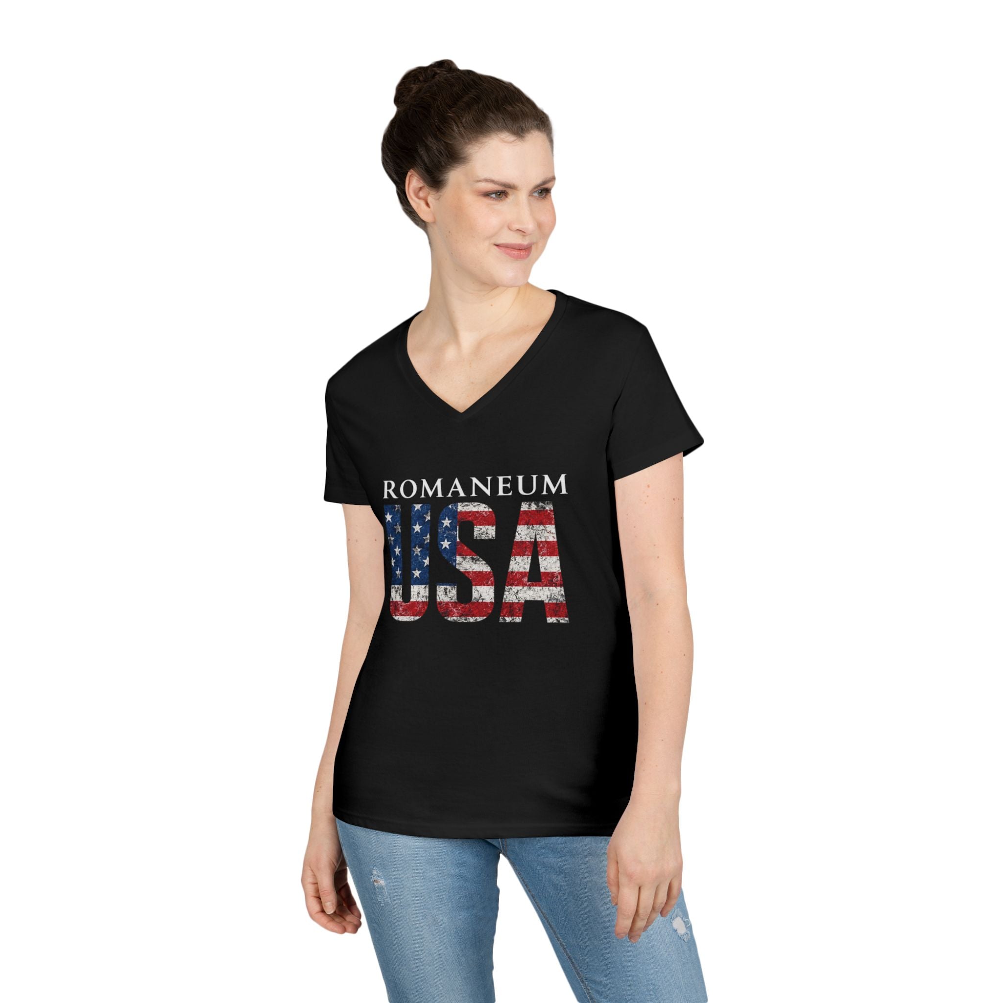 Ladies' V-Neck T-Shirt - ROMANEUM USA