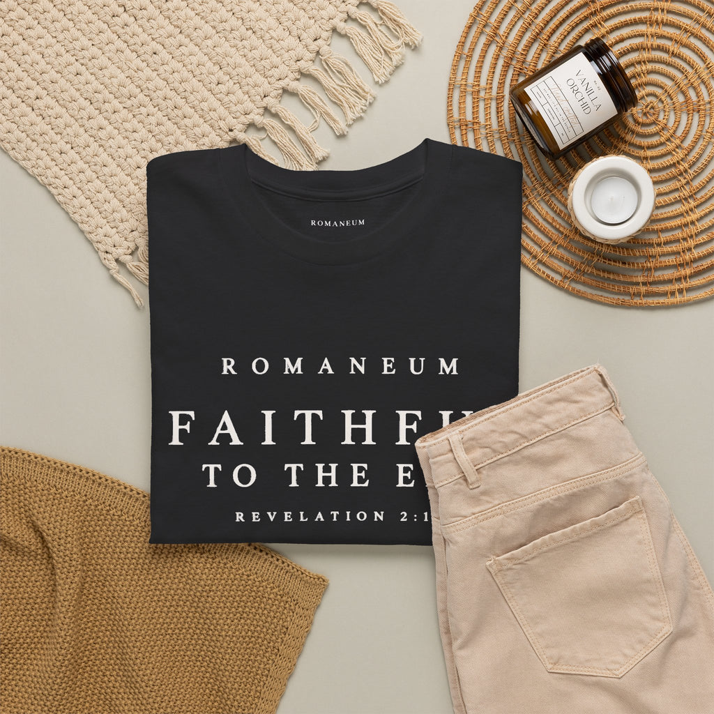 Faithful to the End Tee — 'Romaneum'