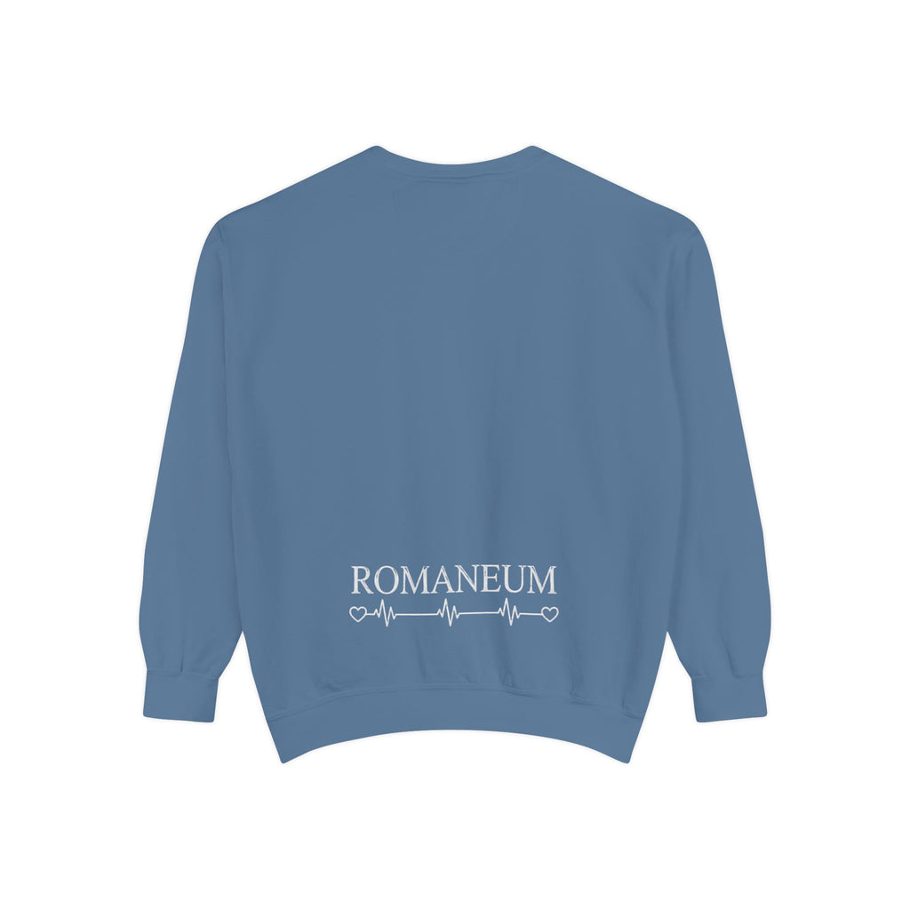 Alpha Omega Heart design sweatshirt | God is Love 1 John 4:8 RomanEum
