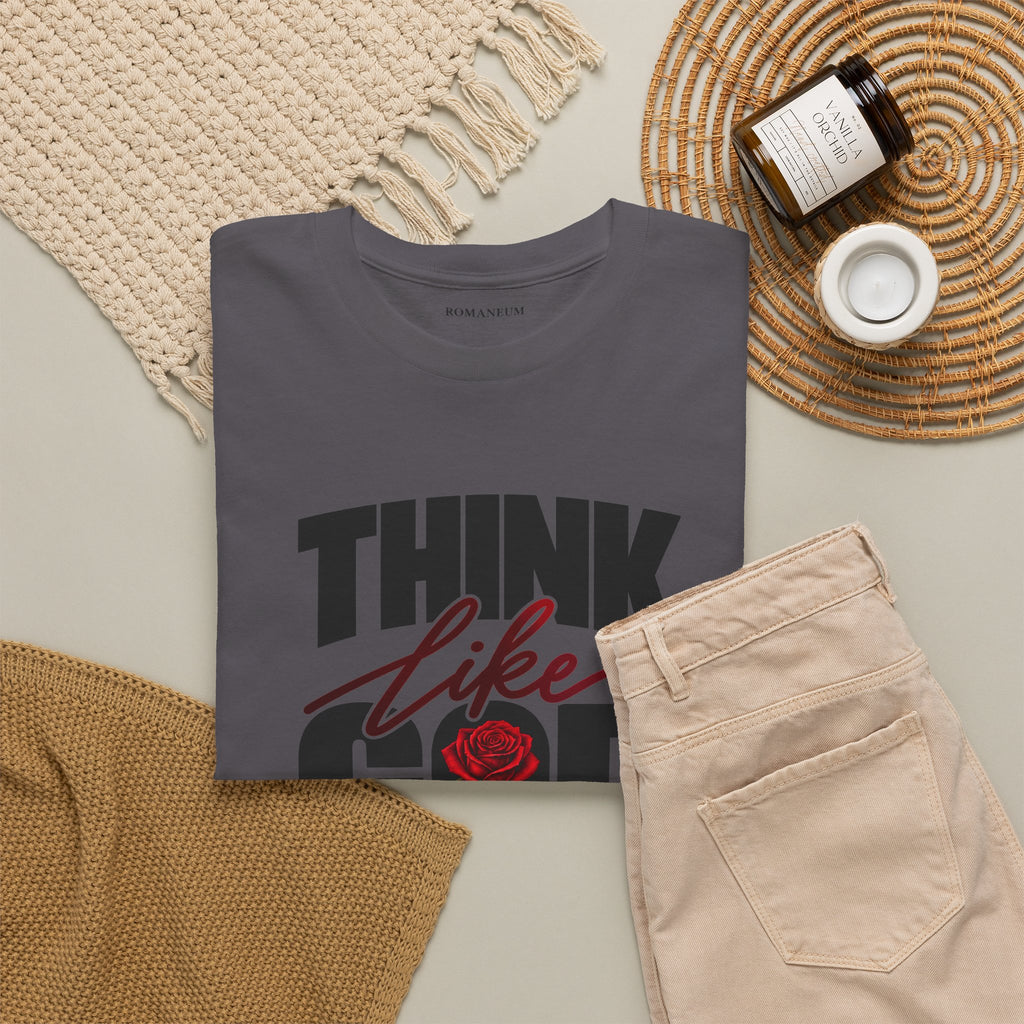 Think Like God T-Shirt  Graphic Tee Rose