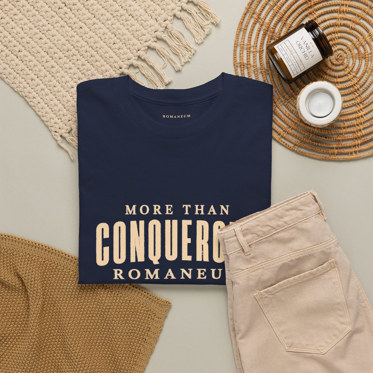 Conquerors Romanum Tee — 'More Than Conquerors' Shirt