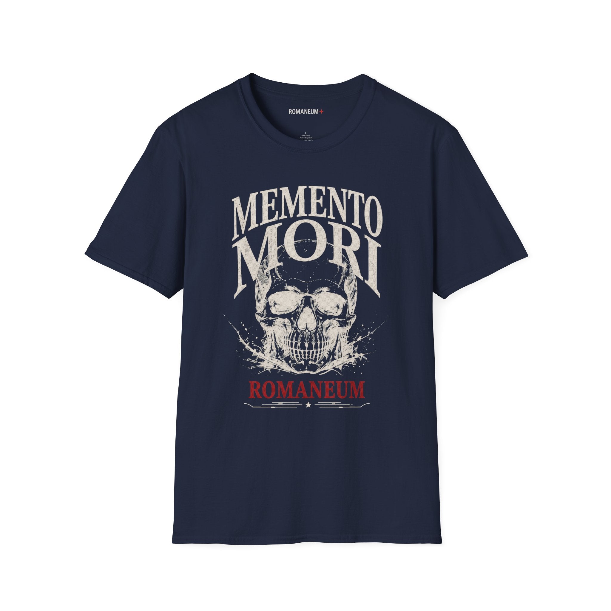 Memento Mori Skull T-Shirt — Gothic Reminder Tee with Romaneum Skull Design
