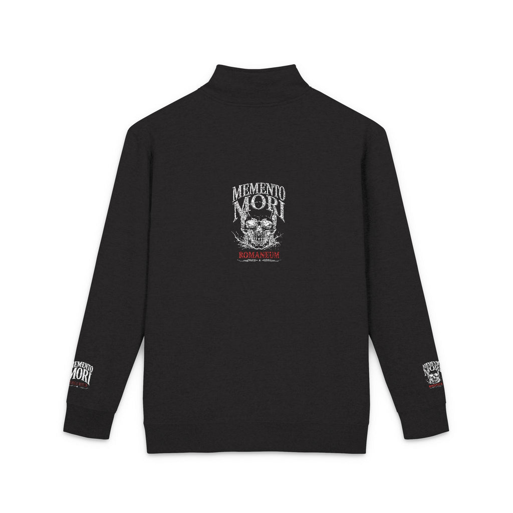 Embroidered Floral Skull Fleece Pullover