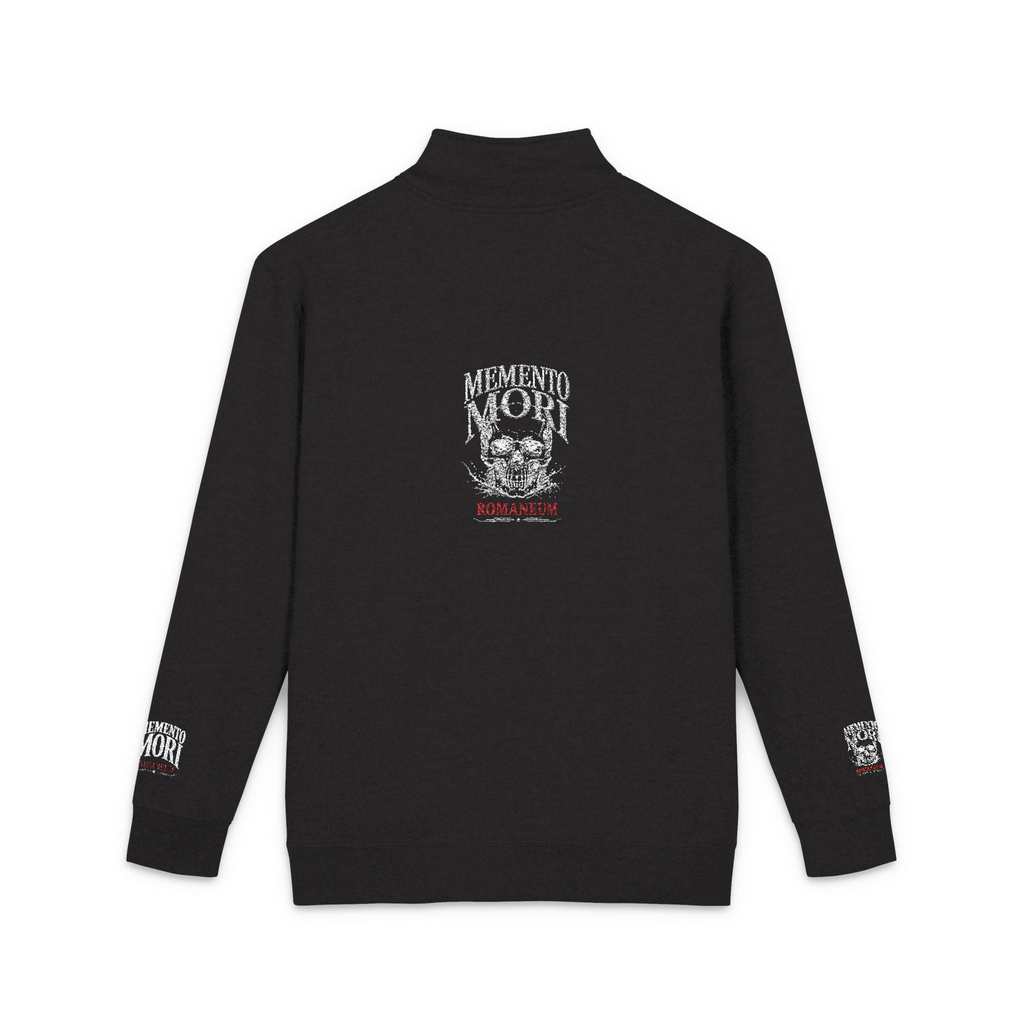 Embroidered Floral Skull Fleece Pullover