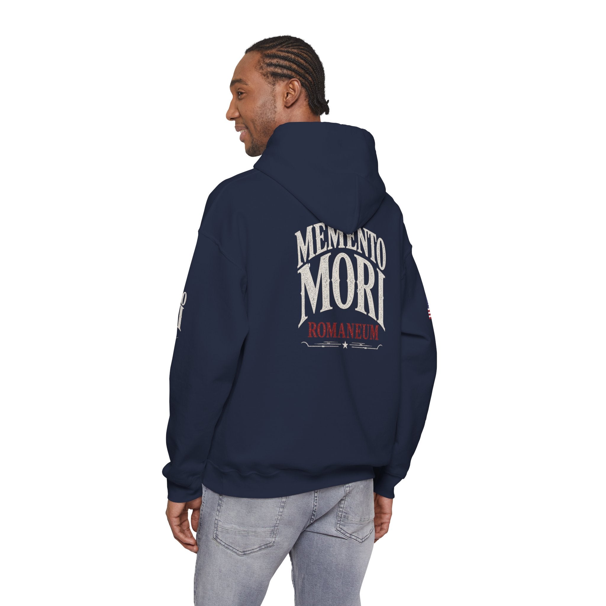 Memento Mori Hoodie — Romaneum Skull Graphic Pullover