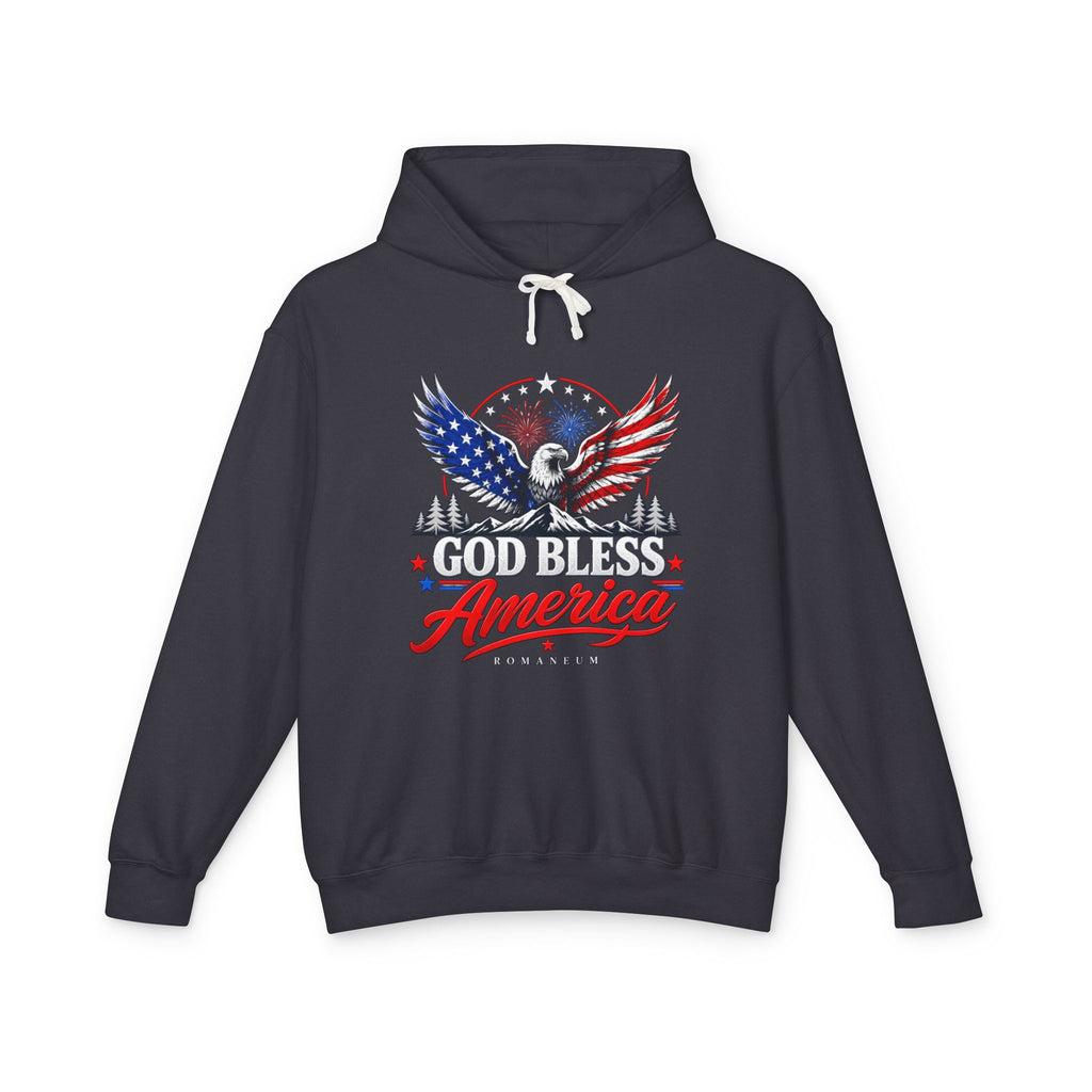 God Bless America Hoodie — Patriotic Eagle Flag Hooded Sweatshirt
