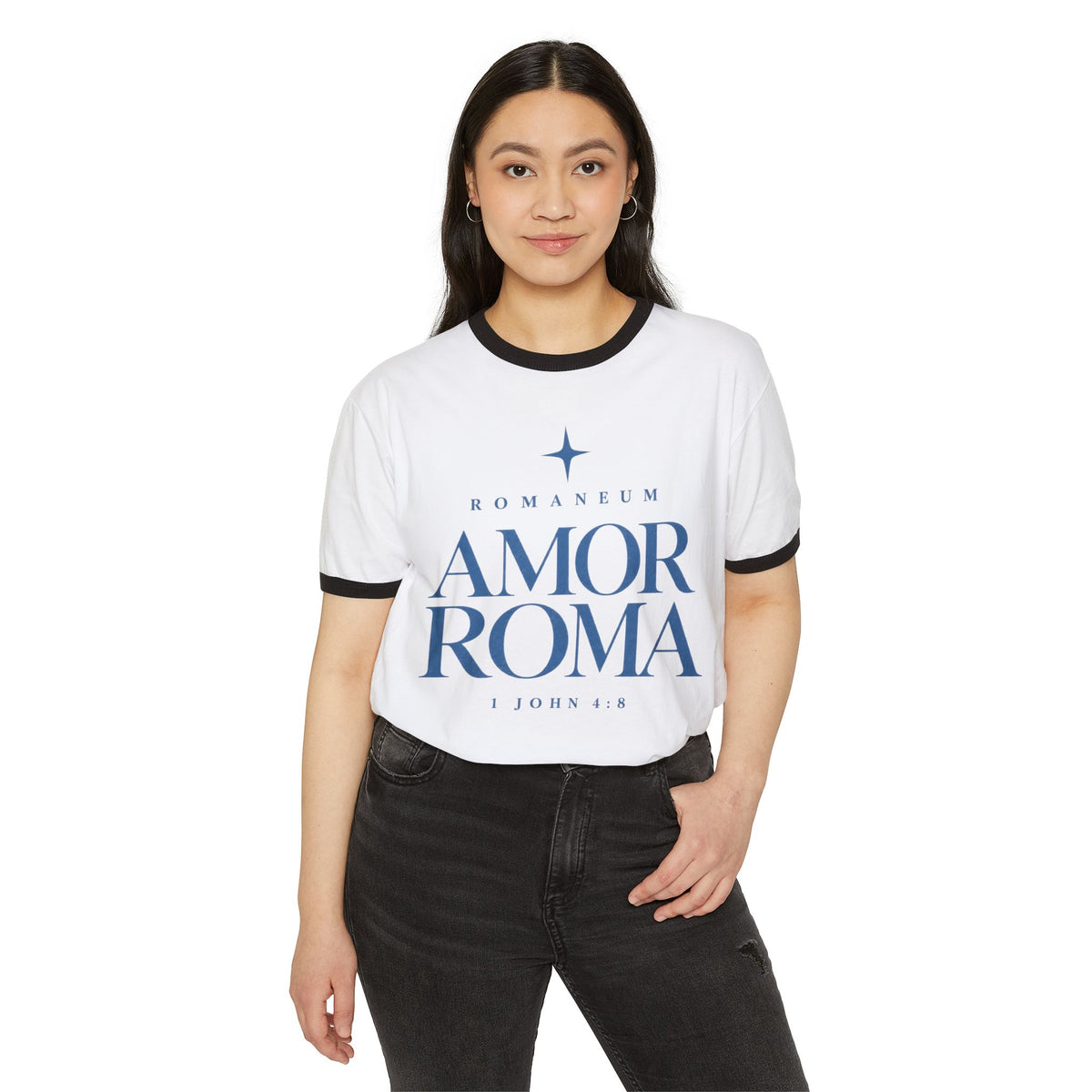 Amor Roma Ringer T-Shirt — "From Above" Graphic Tee
