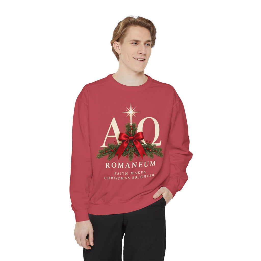 Christmas Alpha Omega Sweatshirt — Romaneum 'God Is Love' Holiday Crewneck