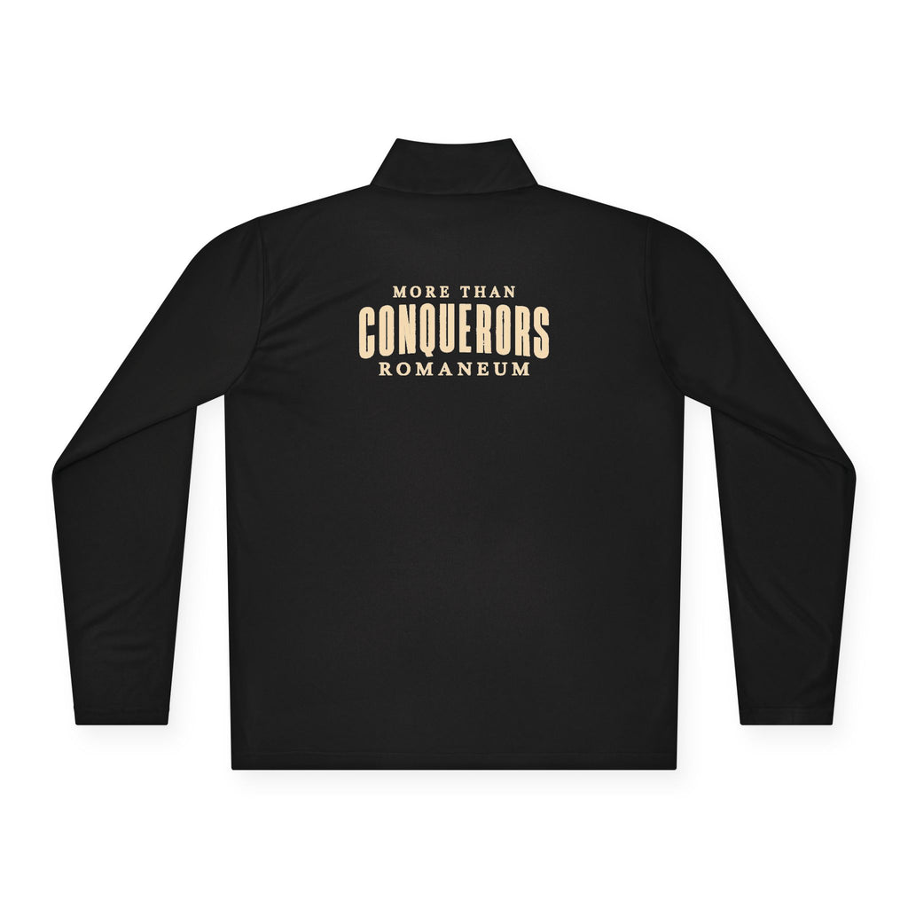 Quarter-Zip Pullover — Retro 'Conquerors Romaneum' Vintage Roman Graphic